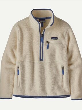 Patagonia Women's Retro Pile Fleece Marsupial Pullover in Natural
